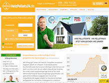 Tablet Screenshot of heizpellets24.de